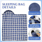 Uniqwamer Kids Sleeping Bag for Girls Boys - 4 Seasons Cold & Warm Weather Flannel Camping Sleeping Bags, Lightweight & Waterproof 45°F Sleeping Bag for Camping Hiking Outdoor Travel