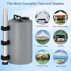 Canopy Water Weights Bag, 88 lb Tent 4 Leg Weights Bag, Portable 10L Water Bag Windproof Fixed Canopy Weights Bag, for Outdoor Pop Up Tent, Canopies, Gazebo, Shelter, 4 Pack (10L Gray)