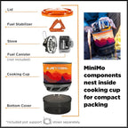 Jetboil MiniMo Camping and Backpacking Stove Cooking System with Adjustable Heat Control