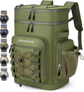 Insulated Cooler Backpack, 40L Leakproof Backpack with Double Compartments for Men & Women, Large Lunch Cooler for Camping, Beach, Travel, Picnic, Up to 48 Cans