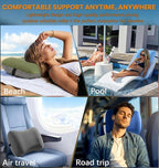2 Packs Inflatable Neck Pillow for Travel Air Blow Up Small Ultralight Lake Day Accessories Hammock Beachy Mat Picnic Blanket Towel Umbrella Tent Outdoor Essentials Stuff Thing Need Supplies Item