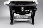 Weber Q1200 Liquid Propane Portable Gas Grill, Titanium – 1‑Burner Travel and Camping Grill with Cast‑Iron Grates & Electronic Ignition (8,500 BTU Burner)