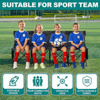 1MORE Soccer Bench - Portable Folding Team Bench, 6 Seats Foldable Sideline Benches, Soccer Chair with Bag & Backrest, Adult Team Chair for Football Camp Sport Events Outdoor Seating.Black-2PACK