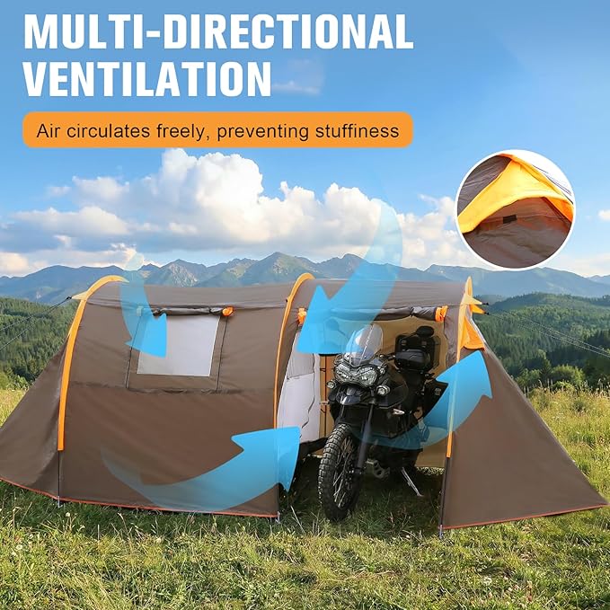 Generic Oxford 2-Person Backpacking Tent Windproof 4 Season Tent Rainproof Waterproof Tent for Camping Hiking Cycling