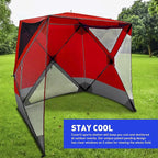 CoverU Sports Tent Pod For 3-4 People - RAIN or Sun Protection – NEW Large Pop Up Climate Canopy Shelter – Soccer, Football, Softball & Other Sporting Events and Parades - Patented and Patents Pending