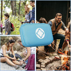 276PCS Small Travel First Aid Kit Supplies for Business, First Aid Kits Backpacking Essentials Items Trauma First Aid Survival Kits for Home Outdoor Adventure, Blue AMORNING