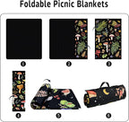 Extra Large Picnic Blankets Waterproof Foldable (60 "x 80") Beach Blanket Waterproof Sandproof,3-Layer Thicking Mat Outdoor Packable Camping Blanket