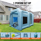 VEVOR Inflatable Paint Booth, 13x10x9ft Inflatable Spray Booth, 950W High Powerful Blower Spray Booth Tent, Car Paint Tent Air Filter System for Car Parking Workstation Motorcycle Garage