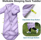 Walkable Toddler Sleeping Bags for Kids, Boys Girls (2T-4T) - Puffy Camping Sleeping Sack for Indoor, Outdoor, Travel, Sleepover, Slumber Party (up to 46 in)- Machine Washable, Lightweight