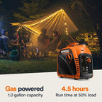 Generac 2,500-Watt Gas Powered Portable Inverter Generator - Lightweight and Compact Design - Produces Clean, Stable Power - Quiet Operation - Great for Home Backup, Camping, and RV Use