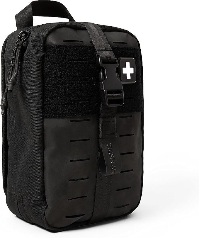 MY MEDIC MyFAK Standard Ifak First Aid Kit - 132 Life Saving Trauma and Medical Items - HSA&FSA Eligible Survival Kit for Camping or Your Car - Black