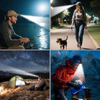 Clip on Hat Light Magnetic,Artist Limited Edition,USB C Cap Lights Clip on 220 Lumens with Red Light for Everyday Carry, Camping, Hiking Night Working, Running, Fishing(Black)