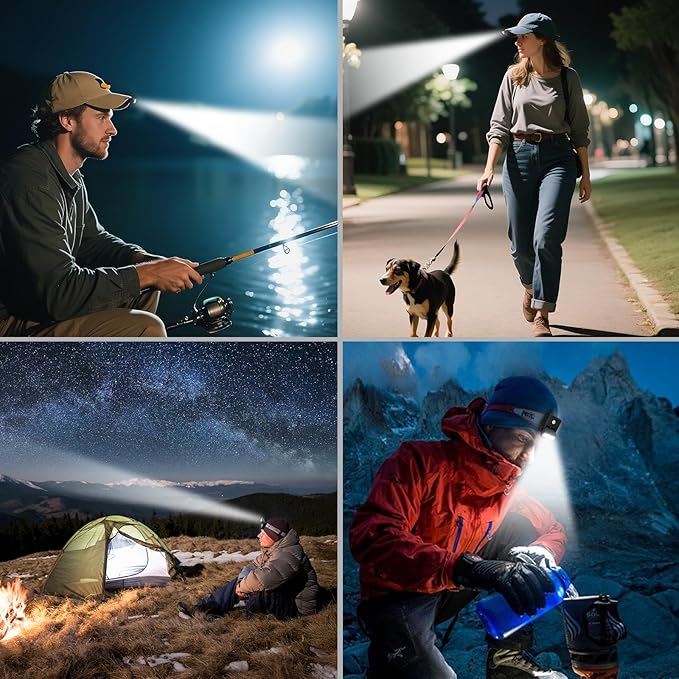 Clip on Hat Light Magnetic,Artist Limited Edition,USB C Cap Lights Clip on 220 Lumens with Red Light for Everyday Carry, Camping, Hiking Night Working, Running, Fishing(Black)
