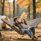 Cartoon Coffee Camping Hammocks with Portabl Carry Bag Hammock for Tree for Camping Travel Accessories