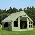 2025 Upgraded Waterproof Inflatable Camping Tent, Large Blow-Up Air Tent, No Assembly Needed Luxury Glamping House, Oxford Fabric