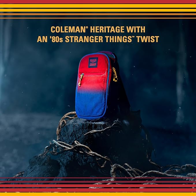 Coleman Stranger Things Outdoor Gear Collection, Limited Edition Stranger Things & Coleman Upside Down Camping Assortment, Cooler/Chair/Tent/Sleeping Bag