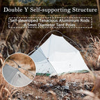 Naturehike 1/2 Person 3 Seasons Cloud Up Base Tent, Windproof [7-Level] & Rainproof [PU3000mm+] Camp Tent with Y Self-Supporting Structure for Camping Backpacking Hiking Trekking