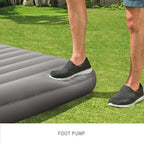 Intex 64763E Dura-Beam Standard Downy Air Mattress: Fiber-Tech Queen Size Built-in Foot Pump 10in Bed Height 600lb Weight Capacity (Pack of 3)