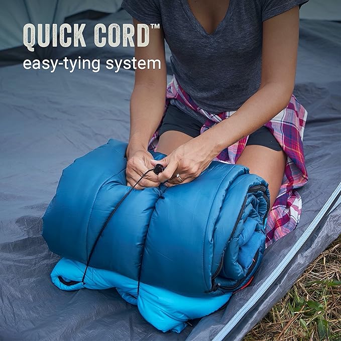 Coleman Kompact Sleeping Bag, Indoor/Outdoor Lightweight Sleeping Bag for Adults, 20°F/30°F/40°F Options for Camping, Hiking, Backpacking with Included Compression Sack
