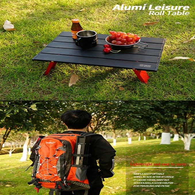 Camp Table Camping Mini Portable Foldable Table for Outdoor Picnic Barbecue Tours Tableware Ultra Light Folding Computer Bed Aluminum Desk