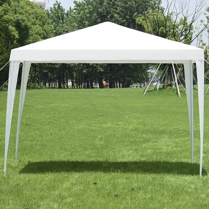 Tangkula 10 x 10Ft Outdoor Canopy Tent, Portable Wedding Party Event Tents for Party, Backyard, Outside