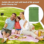 Foldable Inflatable Twin Pad - Portable Sleeping Mattress, Outdoor Equipment for Trail Hiking Travel Picnic Trek Shelter Adventure Resting Sleeping Gear Pillow Cushion Lightweight Bed