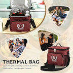 Personalized Insulated Cooler Bag, Custom Name Portable Insulated Camping Bag Suitable for Picnic Beach Hiking Travel