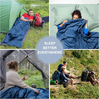 Sleeping Bag Liner,Long Staple Cotton, Adult Sleep Sack & Travel Sheets,Travel Sleep Sack for Backpacking, Hotels & Hostels Lightweight Travel Sheet Camping Sheets,Has Full Length Zipper