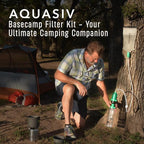 Gravity Water Filter Kit - HFM Carbon & Pre Filter, Portable Squeeze Pouch - Reliable Camping & Hiking