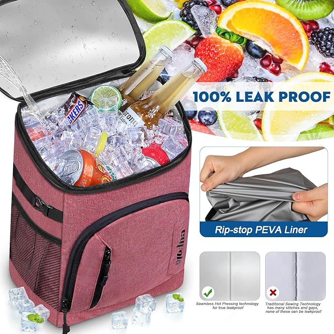 Capolo Cooler Backpack for Men Women Insulated Backpack Cooler Leak Proof Thermal Bag Beverage Soft Cooler Bag Lunch Backpack for Camping 30/45 Cans