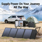 BROWEY 1600W (3200W Peak) Portable Power Station with 120W Solar Panel, 1024Wh LiFePO4 Battery with Built-in Solar Panel, Fast Charging, Solar Generator for Camping, RV, Home Backup, Emergency
