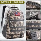 School Backpack for Boys - Camouflage Boys Backpack for Kids Teens Elementary Middle School - Camo Students Bookbag,18″ Bookbag with Usb Charging Port & Key-chain