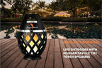 Margaritaville Tiki Torch - Waterproof Bluetooth Speaker, Portable Party Speaker with Flickering LED Lights, Perfect for Travel, Parties, Yards, and Pools 1 Pack