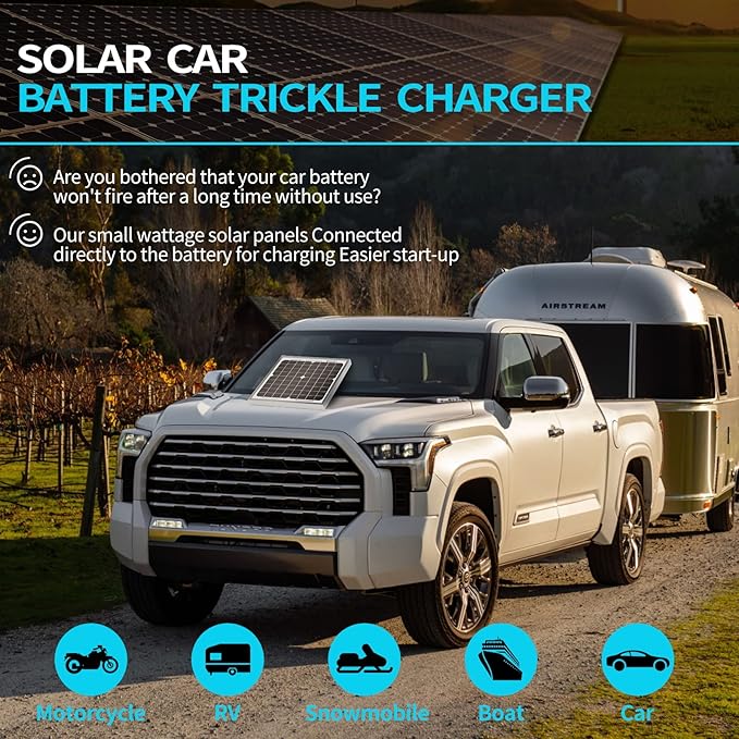 ACOPOWER 20W Mono Solar Panel,Waterproof Built-in Blocking Diode Small Solar Panels– Efficient 12V Battery Charger for RVs, Boats, and Off-Grid Applications