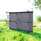 Outsunny 2 Person Folding Camping Cot for Adults, 50" Extra Wide Outdoor Portable Sleeping Cot with Carry Bag, Elevated Camping Bed, Beach Hiking, Grey
