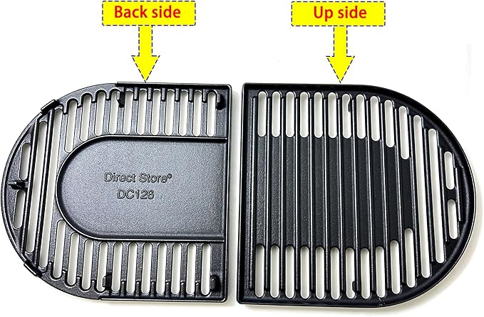 Direct Store DC126 Cast Iron Grill Cooking Grates for Coleman Roadtrip Swaptop Grills LX LXE LXX, Non-Stick Grids Grates, 2 Pack