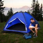 1-Person Dome Tent for Camping Waterproof Lightweight Portable Backpacking Orange/Blue/Army Green/Green
