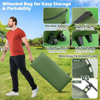 Tangkula 5-in-1 Tent Cot Combo With Awning, Air Mattress, Sleeping Bag, Pillow, Elevated Single Tent With Carrying Bag for Outdoor Camping, Hiking, Picnic, Travel
