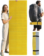 Abahub Foam Camping Sleeping Pad, Waterproof Soft Foam Matress for Adults, Foldable Ultralight Wide Pad for Outdoor Backpacking, Picnic, Yoga