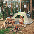 Tents for Camping 4 Person Tent Waterproof Windproof Double Layer Camping Tent, Easy Setup Dome Tent with Large Mesh Windows & Wider Door for Outdoor Camping & Hiking