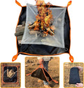 Fire Pit Mat with Handle, Fireproof Under Grill Mat & Heat Resistant Pad for Solo Stove/Camping/Patio/Lawn, Waterproof & Non-Slip
