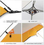 CORE Tent for Family Camping, Hiking and Backpacking | 3 Person / 4 Person / 6 Person / 9 Person Person Dome Camp Tents with Included Tent Gear Loft for Outdoor Accessories