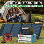 Oududianzi Solar Extension Cable 20Ft, Solar Wire 10AWG, Tinned Copper PV Cable 10Gauge, Solar Panel Cables with Waterproof Connectors for Home Boat RV Outdoor Camping Solar Panels