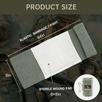 Israeli Style Emergency Bandage, Multifunctional First Aid Device Compression Trauma Wound Dressing for Emergency Combat Shooting Self Rescue Medical Trauma Kit (Two 6-inch)