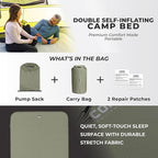 CORE Double Self Inflating Camping Bed | Perfect Blow Up Mattress for Travel Car Camping & Outdoor Use | Air & Foam Filled Inflatable Sleeping Pad for Adults
