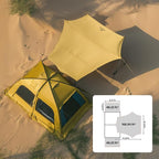 Naturehike Dune Hot Tent with Stove Jack,Double Layer 4 Season Tent,Waterproof 2-4 Person Tents for Camping