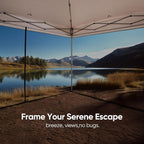 Quictent 10x10 Pop Up Screened Canopy Tent, Instant Setup for 1 Person with Netting, Portable & Compact, Waterproof & UV Protection, Ideal for Camping, Beach, Parties, and Outdoor Events