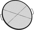 onlyfire Round Fire Pit Grill Grate, Heavy-Duty Steel Cooking Grate with X-Marks Design, Portable Campfire Grill for Outdoor BBQ, Camping, Picnics - 30 Inch