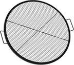 onlyfire Round Fire Pit Grill Grate, Heavy-Duty Steel Cooking Grate with X-Marks Design, Portable Campfire Grill for Outdoor BBQ, Camping, Picnics - 36 Inch