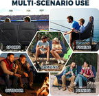Oversized USLCamping Chair - 2 Person Portable Folding Outdoor Loveseat Heavy Duty Lawn Chairs for Adults with Padded Cushion & Dual Cup Holders, Supports 660LBS for Camping，Sports，Picnic